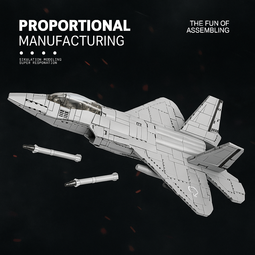 BRICKOPS LOCKHEAD MARTIN F-22 RAPTOR (2,000 Pieces)